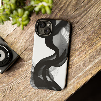 Phone Case — Monochrome Abstract Protective Cover