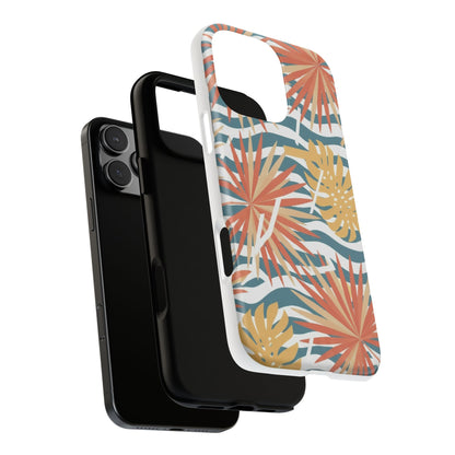 Tropical Palm Tough Phone Case – Retro Wave Floral Protective Cover