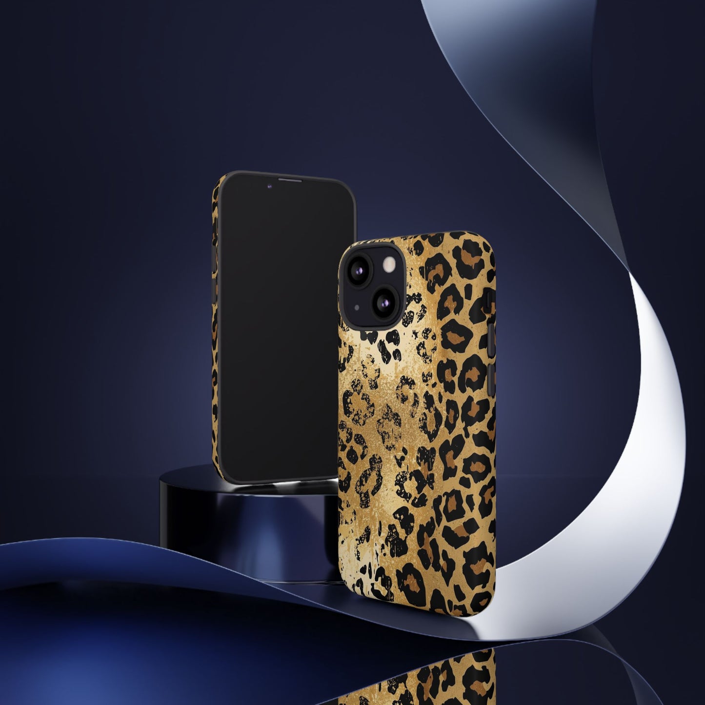 Leopard Print Tough Phone Case — Durable Protective iPhone Cover