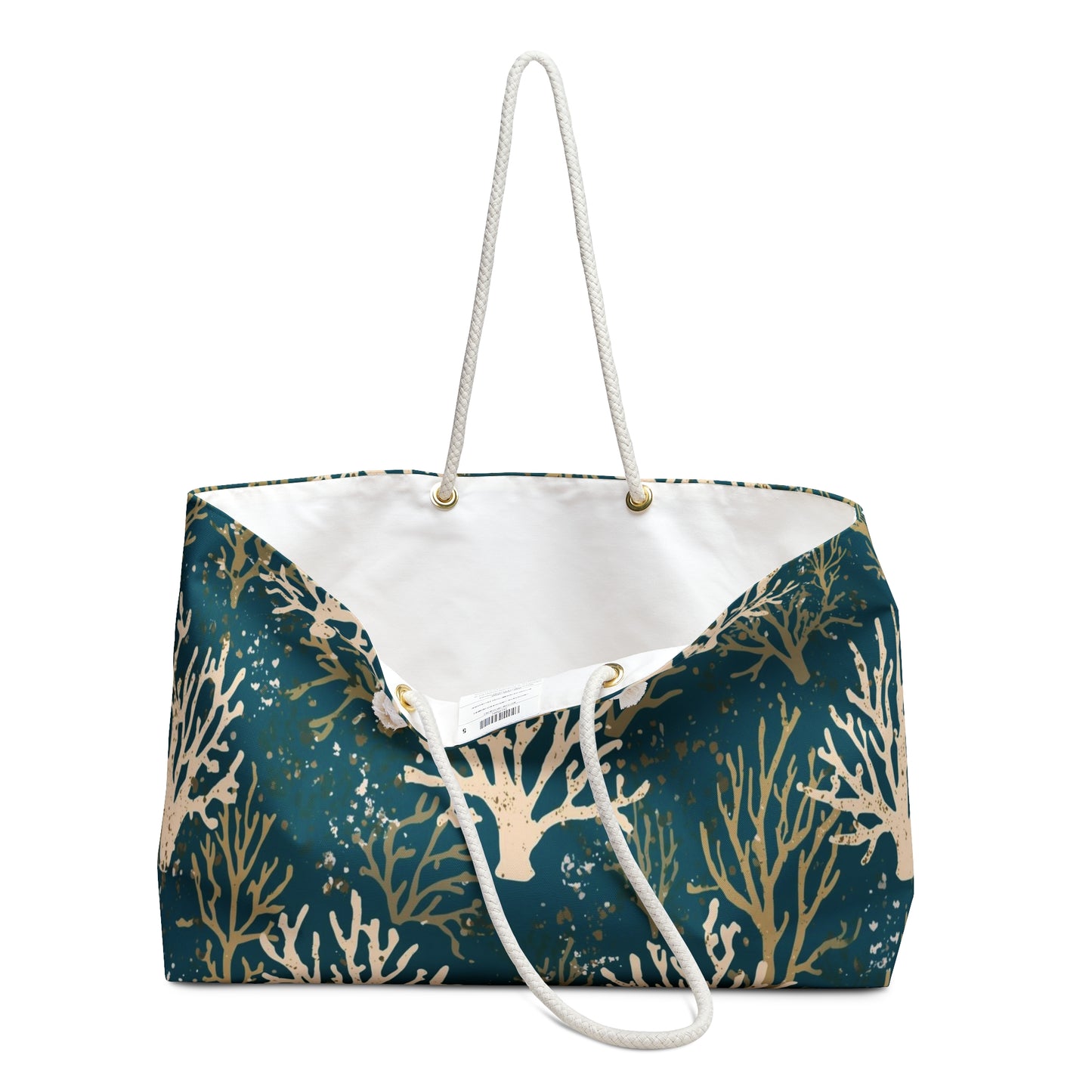 Coral Reef Weekender Bag – Nautical Teal Travel Tote