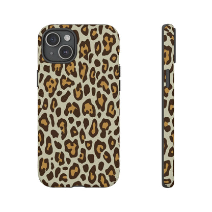 Leopard Print Tough Phone Case — Durable Protective Animal Print Case