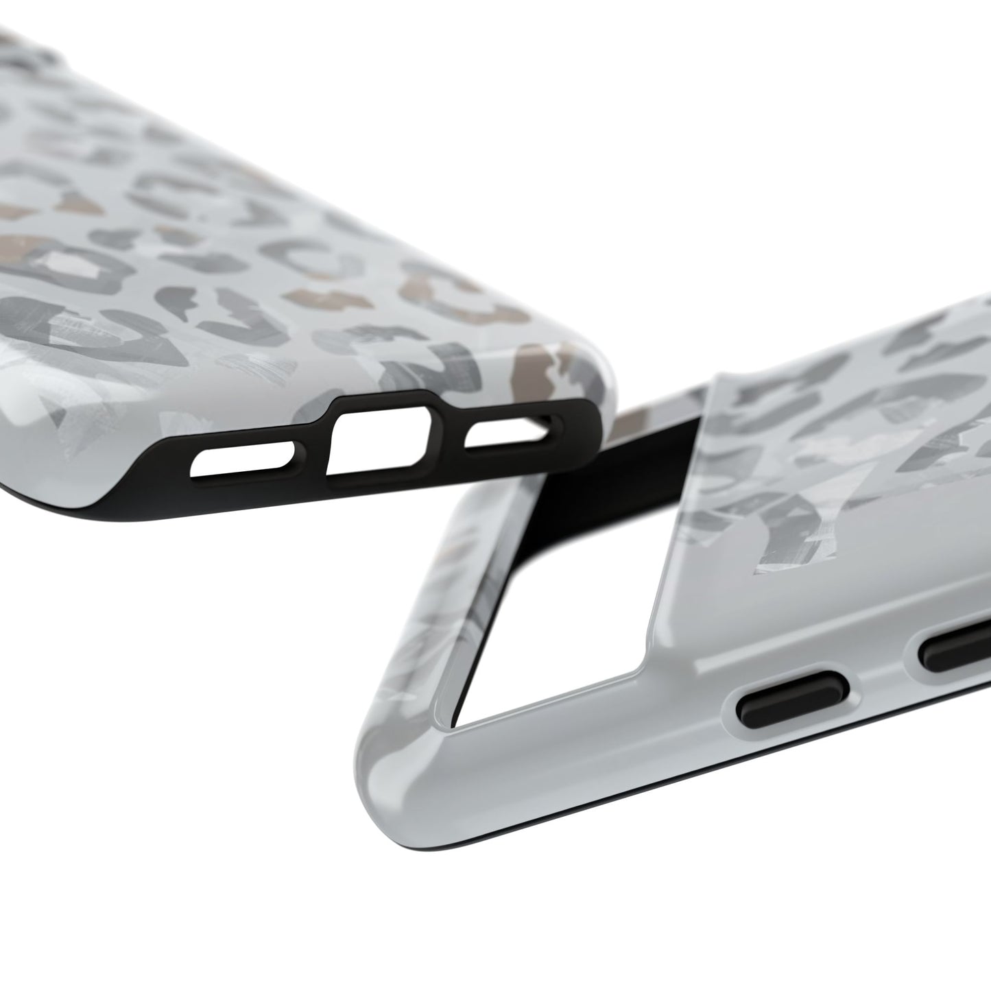 Silver Leopard Tough Phone Case