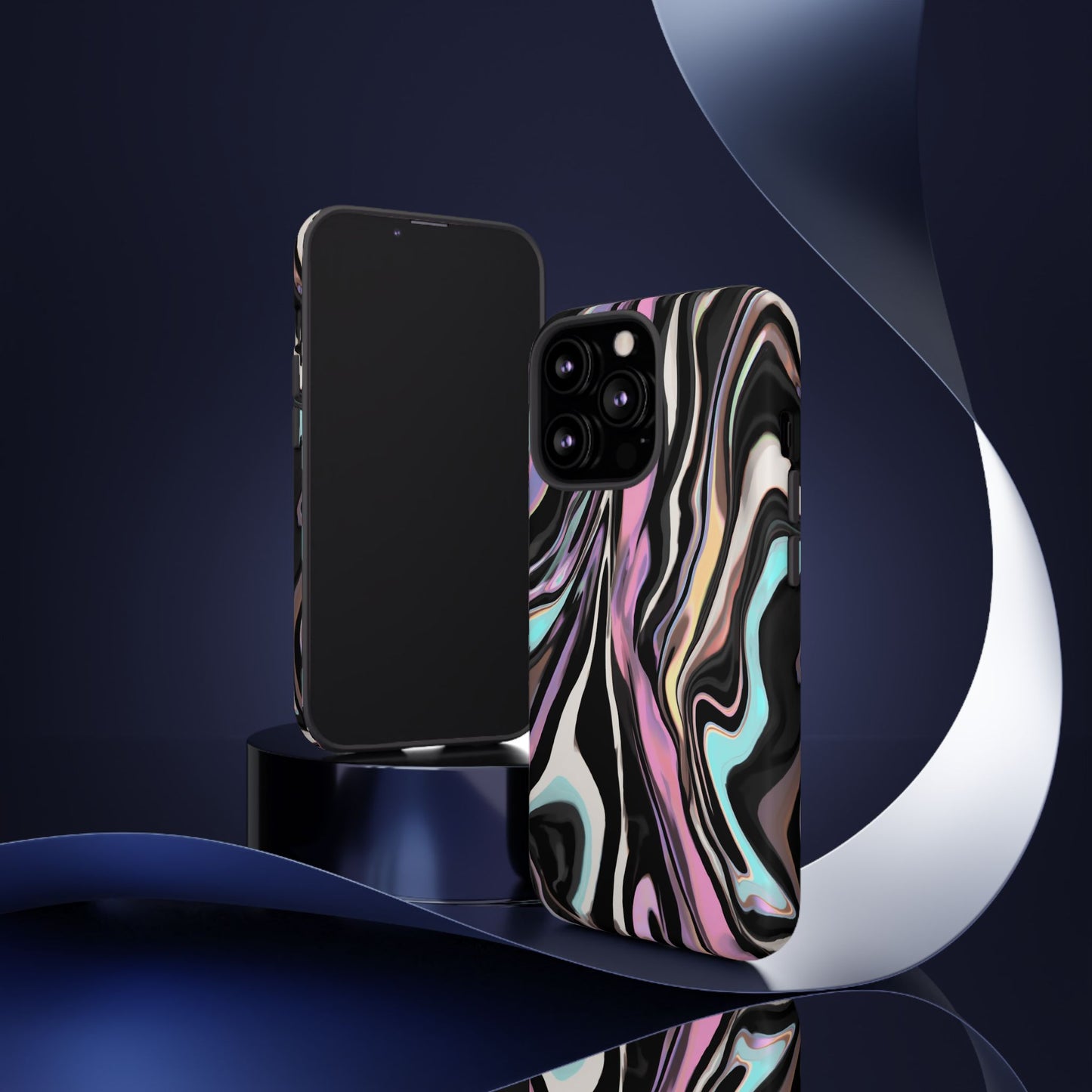 Abstract Marble Tough Phone Case — Pastel Swirl Protective Cover