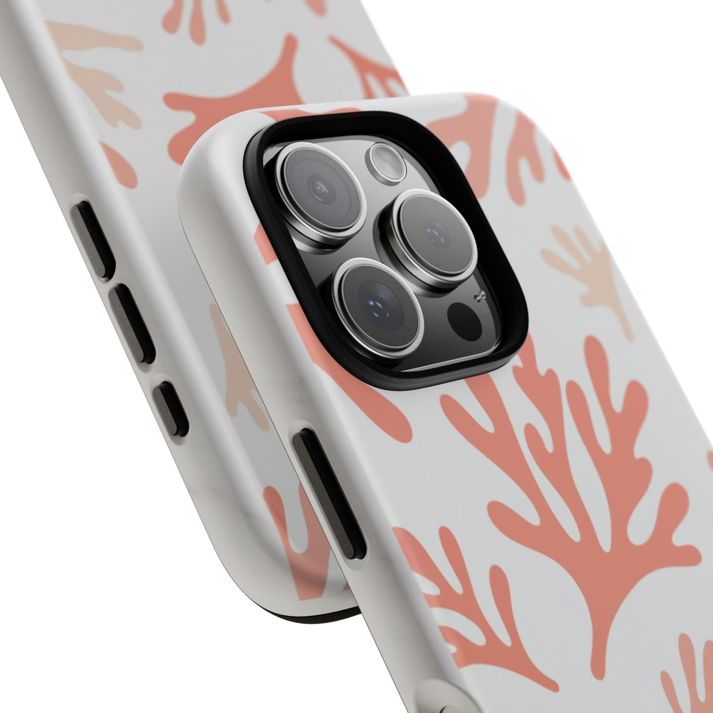 Coral Reef Pattern Tough Phone Case — Pink Beachy Protective Cover