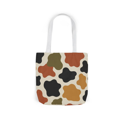Abstract Earth-Tone Pattern Canvas Tote Bag