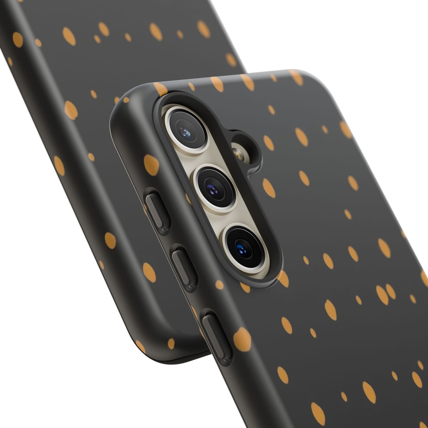 Black & Gold Dot Tough Phone Case — Protective Sparkle Pattern