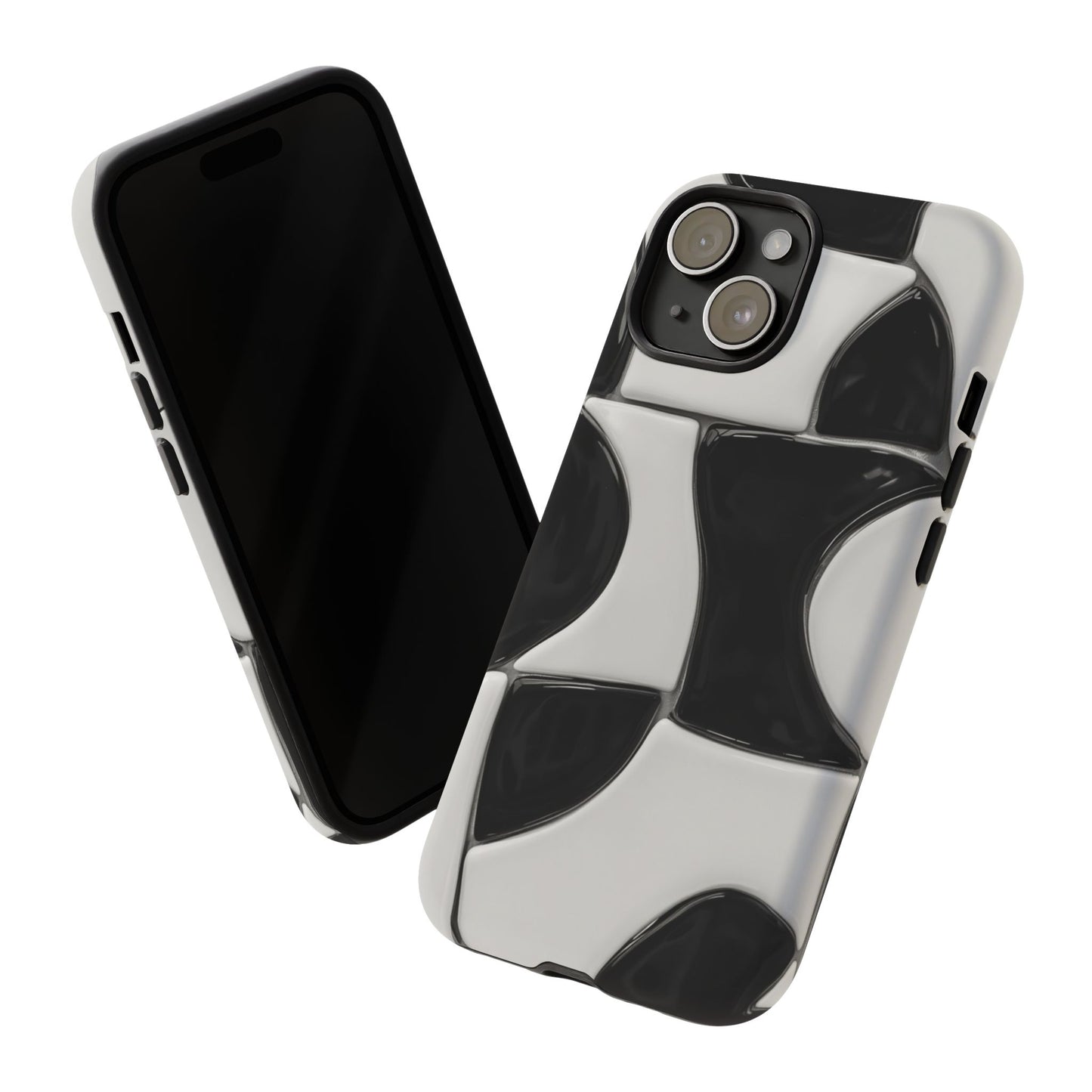Black & White Abstract Pattern Tough Phone Case