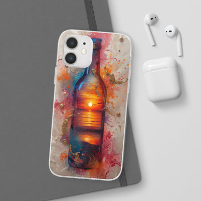 Copy of Floral Holographic Phone Case — Iridescent Leaves & Flowers Flexi Case