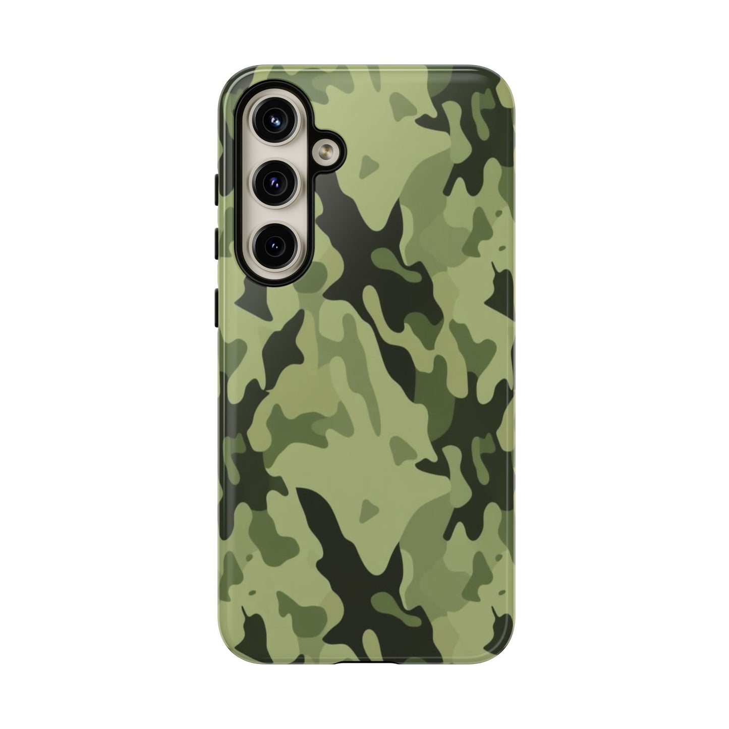 Camo Tough Phone Case — Military Green Protective iPhone Cover