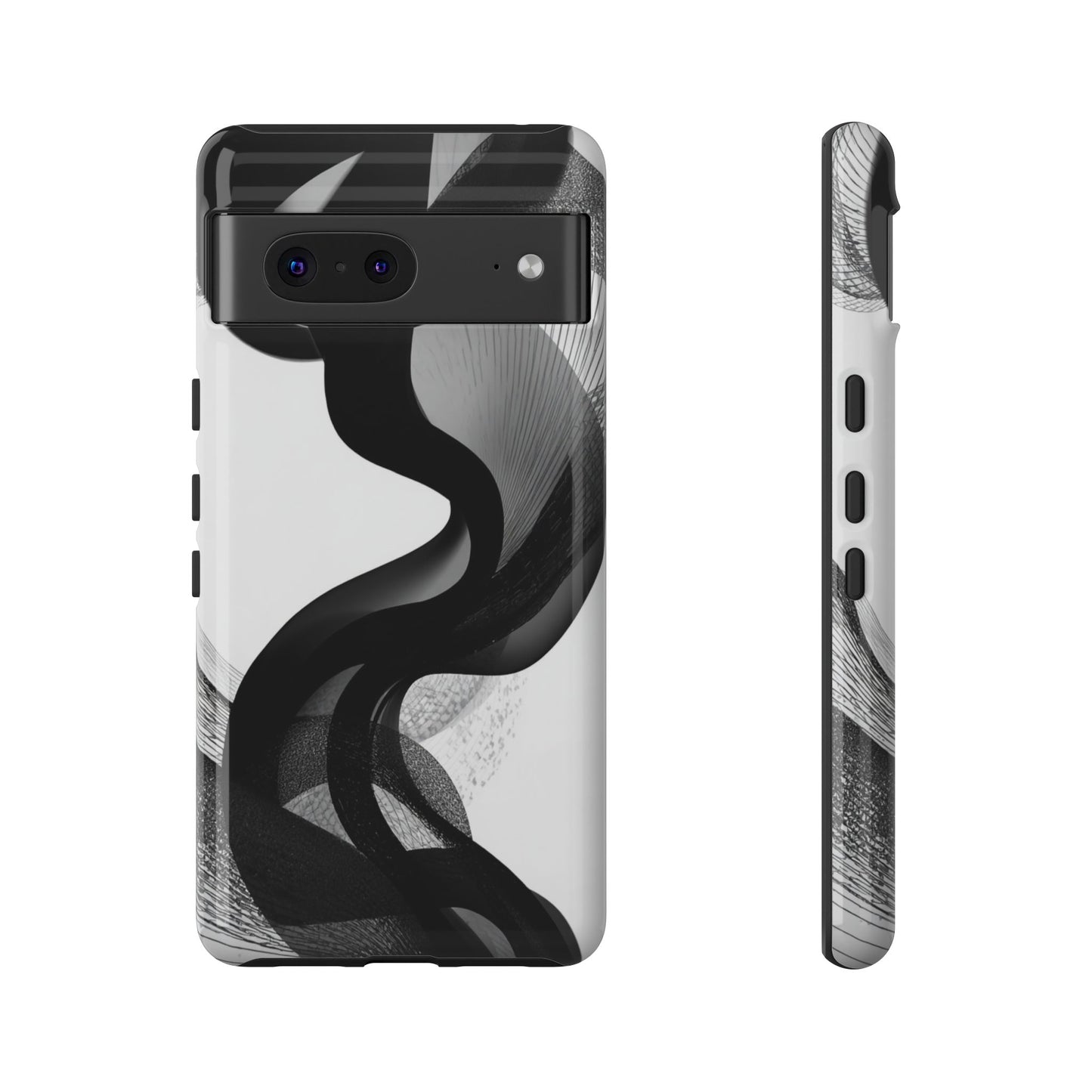 Phone Case — Monochrome Abstract Protective Cover