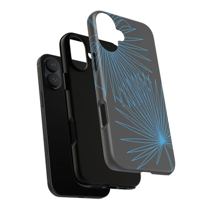 Blue Dandelion Burst Tough Phone Case — Protective Floral iPhone Cover