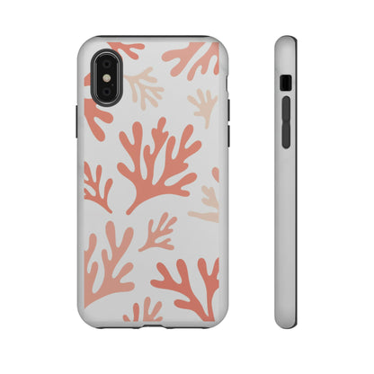 Coral Reef Pattern Tough Phone Case — Pink Beachy Protective Cover