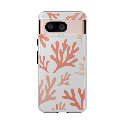 Coral Reef Pattern Tough Phone Case — Pink Beachy Protective Cover
