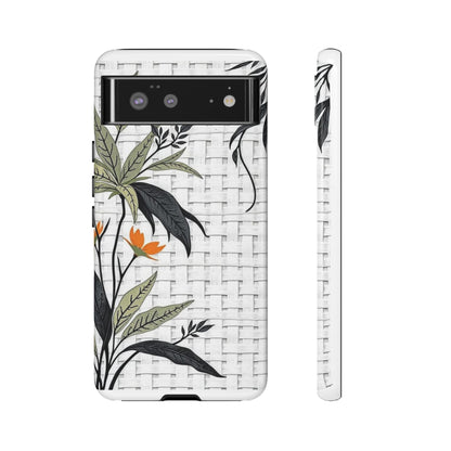 Floral Woven Tough Phone Case — Protective Botanical iPhone Cover