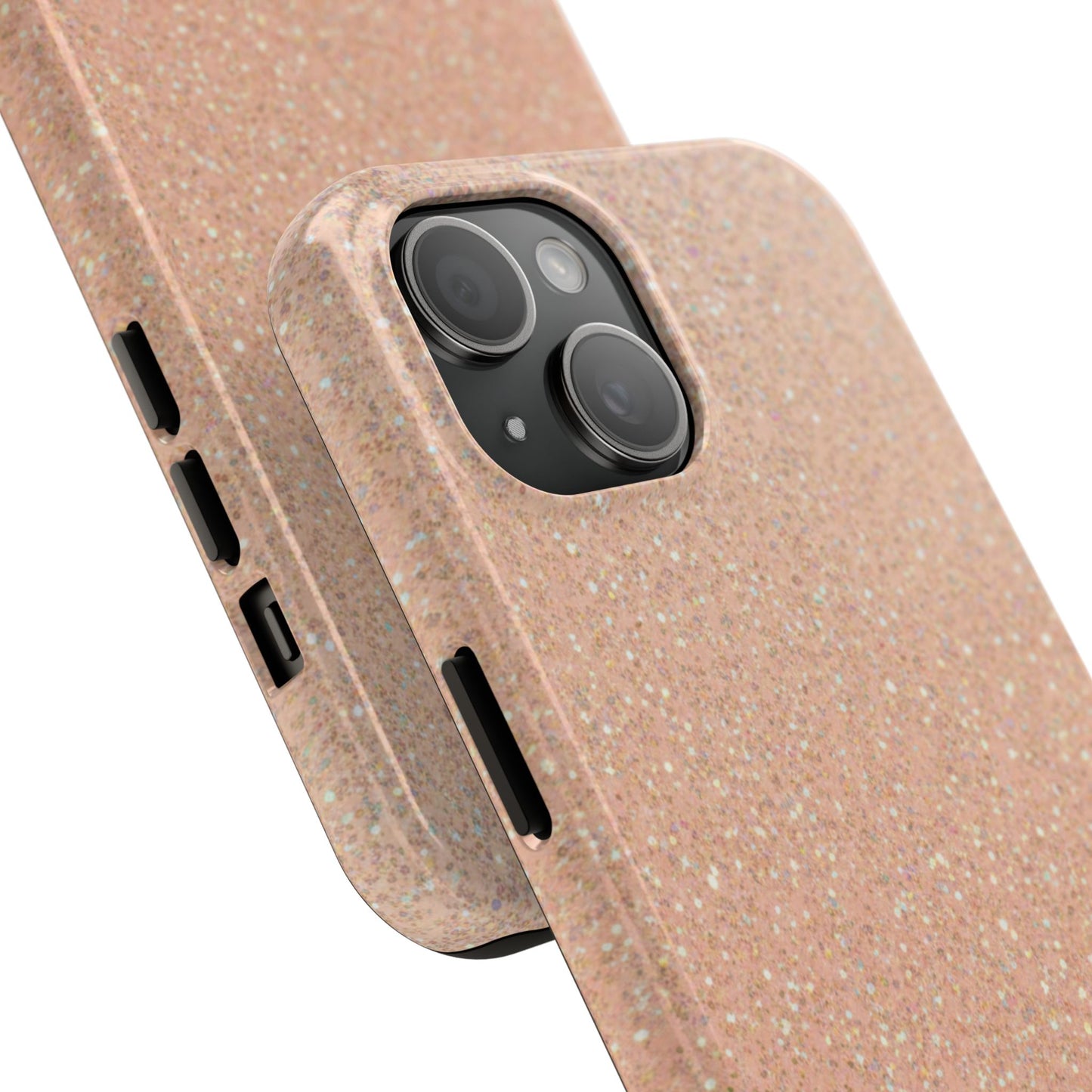 Glitter Rose Gold Tough Phone Case — Sparkling Protective iPhone Cover