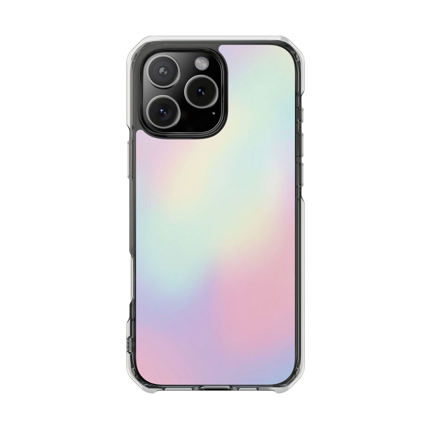Clear Magnetic Impact Phone Case — Iridescent Pastel Backing