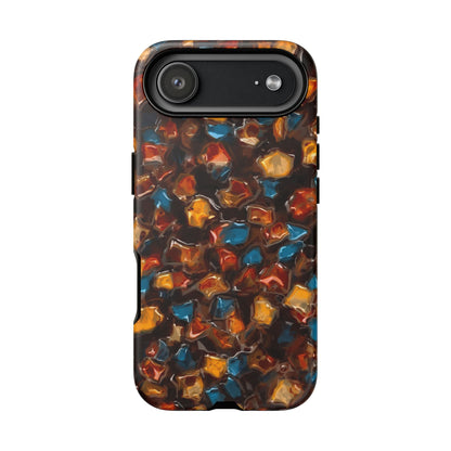 Phone Case - Amber Tortoiseshell Mosaic Protective Cover