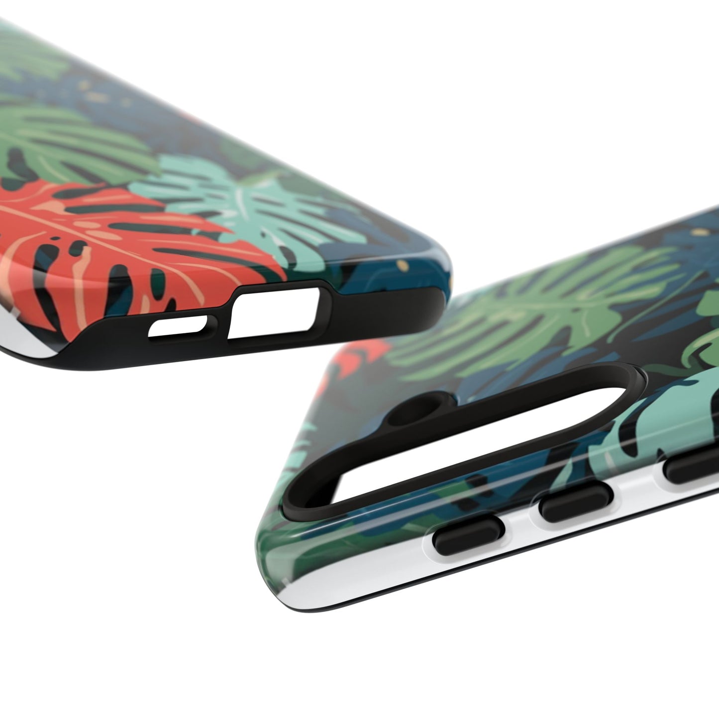 Tropical Monstera Phone Case — Colorful Leaf Protective Tough Case