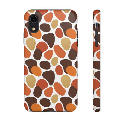 Phone Case — Retro Pebble Pattern in Warm Autumn Colors