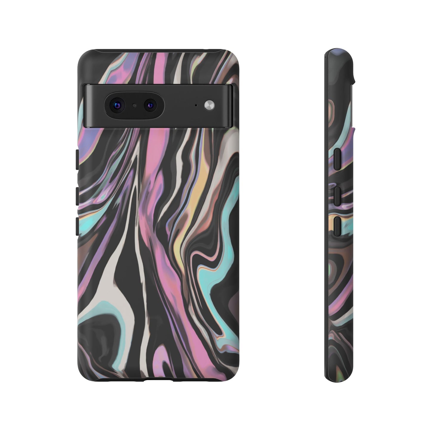 Abstract Marble Tough Phone Case — Pastel Swirl Protective Cover