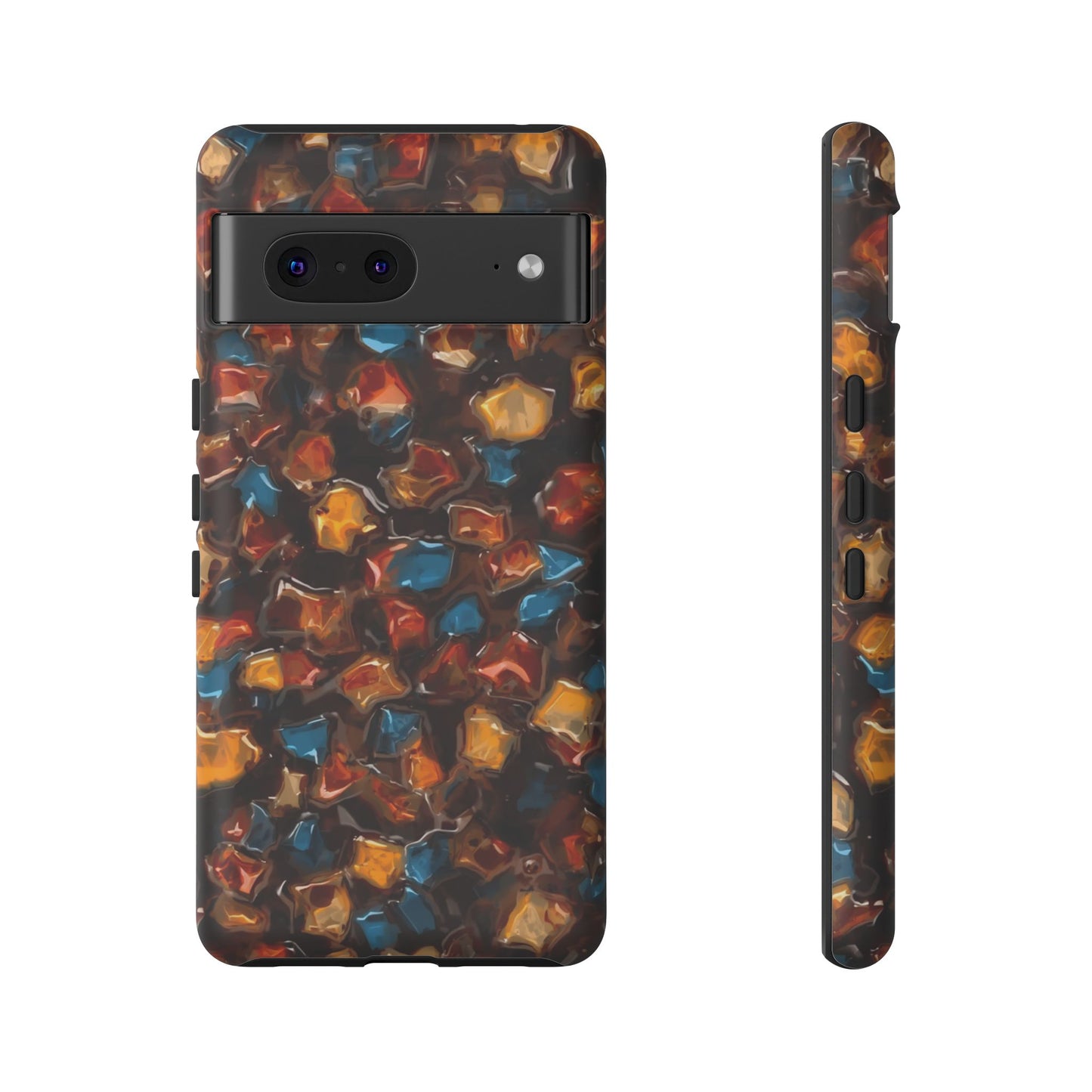 Phone Case - Amber Tortoiseshell Mosaic Protective Cover