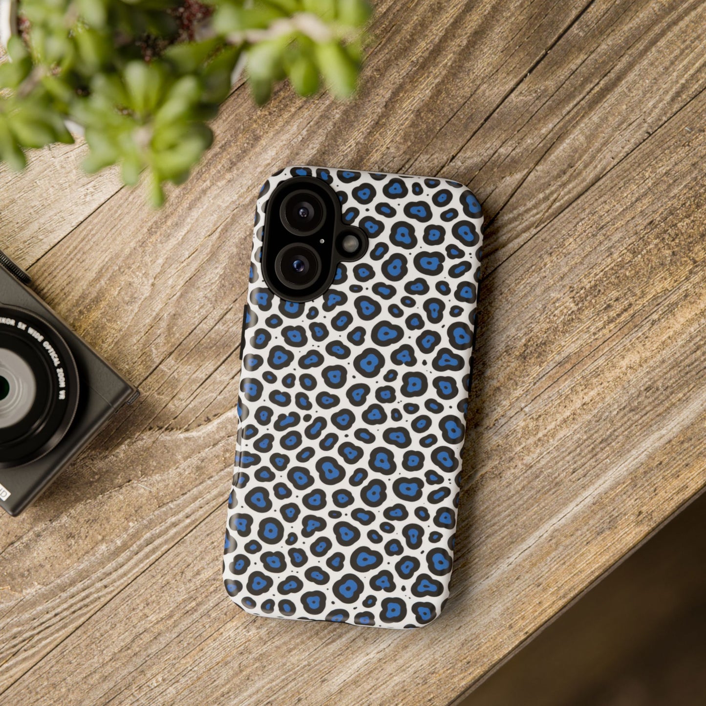 Blue Leopard Print Phone Case – Tough Protective Cover