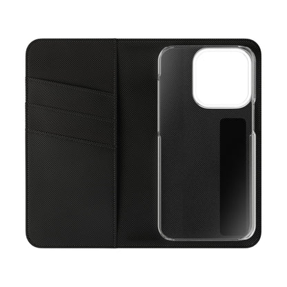 Checkerboard Flip Phone Case – Retro Black & Cream Geometric Wallet Case