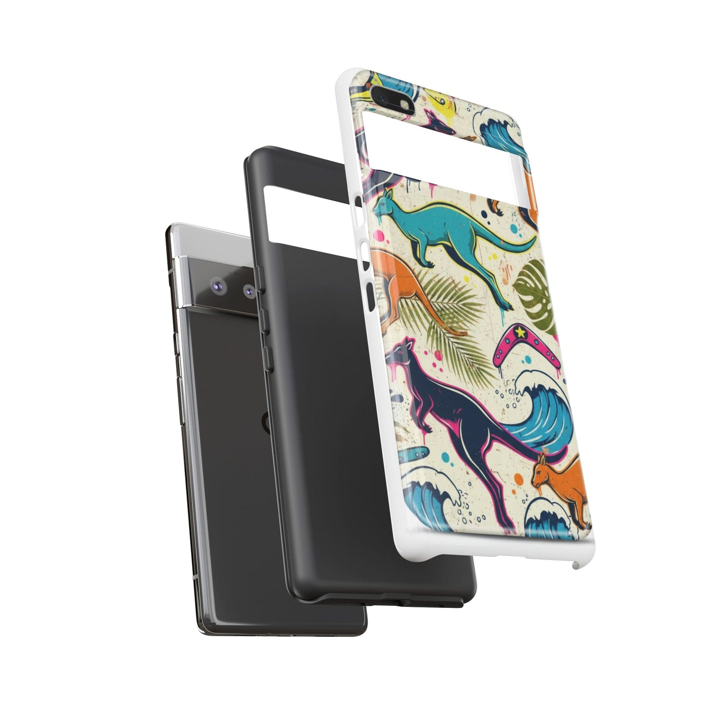 Tough Cases — Colorful Surfing Kangaroo Phone Case