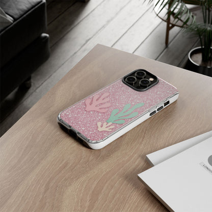 Pink Glitter Seaweed Tough Case - Sparkle Protective Phone Cover