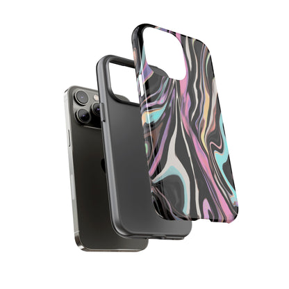 Abstract Marble Tough Phone Case — Pastel Swirl Protective Cover