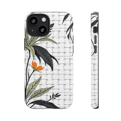 Floral Woven Tough Phone Case — Protective Botanical iPhone Cover