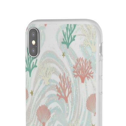 Pastel Seashell Phone Case — Coral Reef Wave iPhone Cover