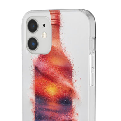 Galaxy Bottle Phone Case — Abstract Cosmic Beverage Design Flexible Case