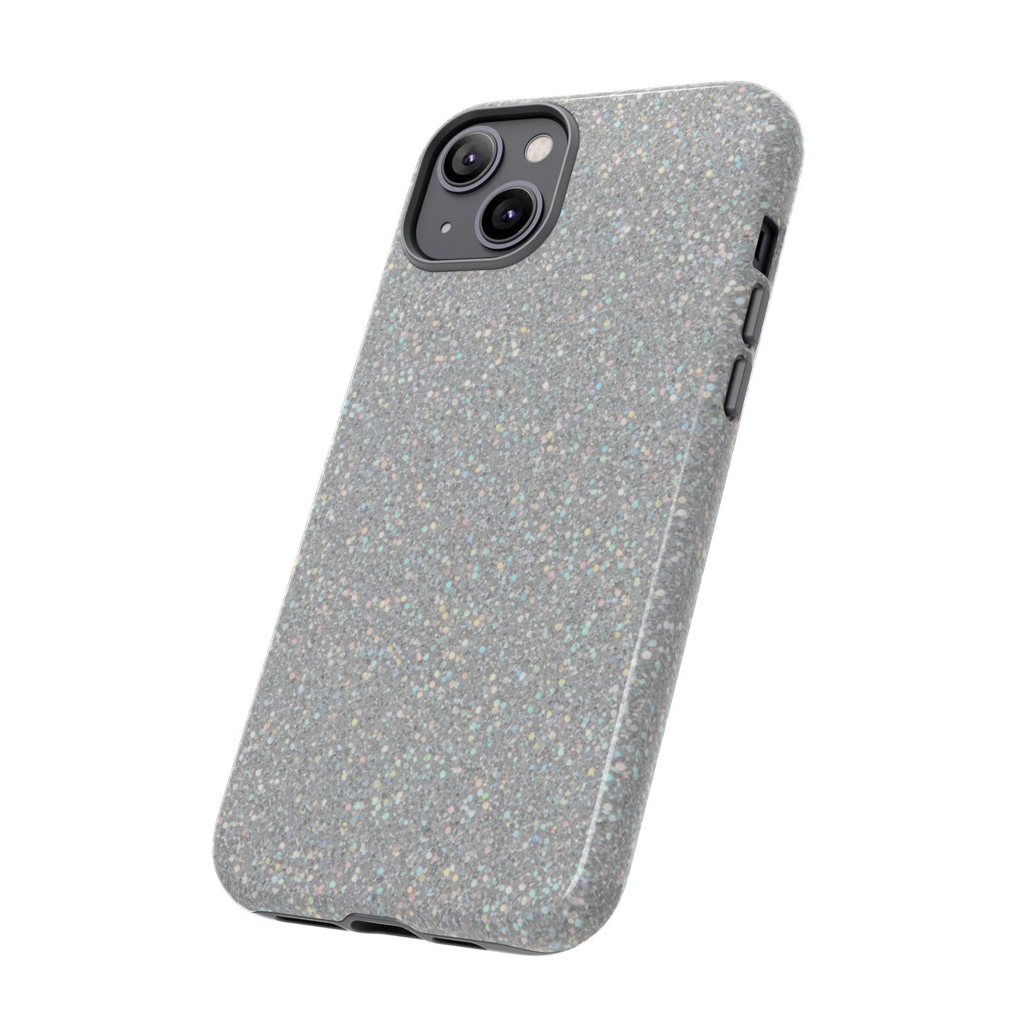 Glitter Silver Tough Phone Case — Sparkling Protective Phone Case