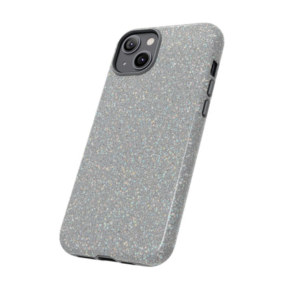 Glitter Silver Tough Phone Case — Sparkling Protective Phone Case