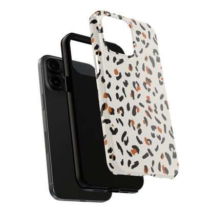 Leopard Print Tough Phone Case — Stylish Protective iPhone Cover