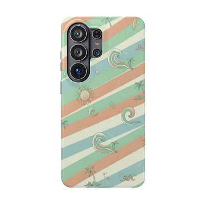 Magnetic Impact-Resistant Phone Case — Retro Surf Stripes