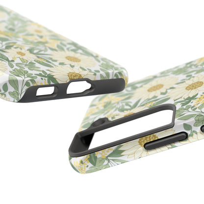 Daisy Meadow Tough Phone Case — Floral Protective Phone Cover
