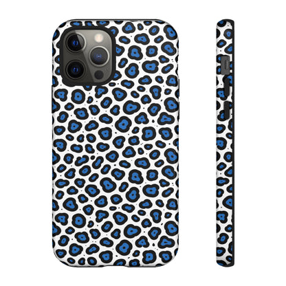 Blue Leopard Print Phone Case – Tough Protective Cover