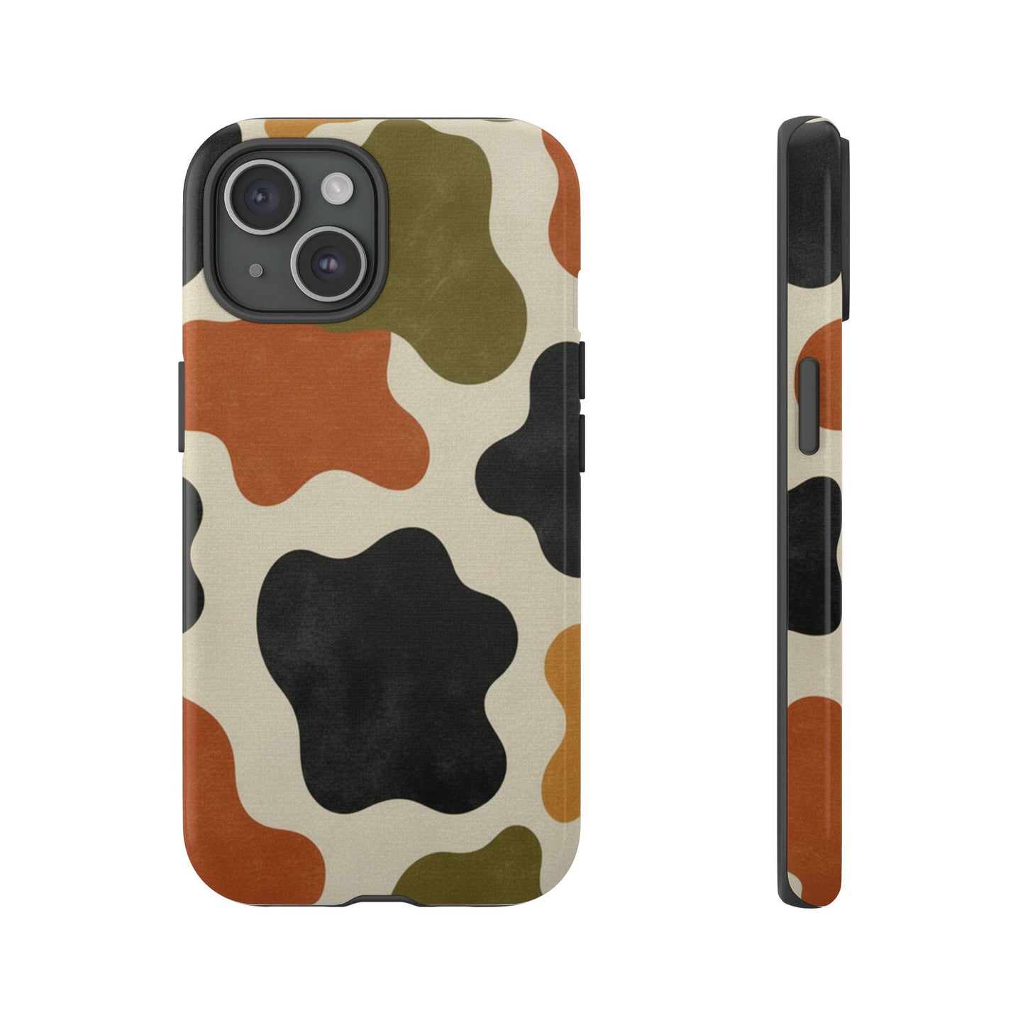 Retro Abstract Camouflage Phone Case — Earth Tone Tough Case