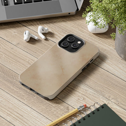 Tough Phone Case — Vintage Beige Marble Protective Phone Cover