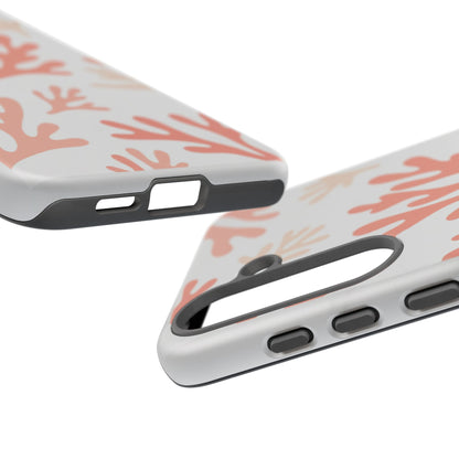 Coral Reef Pattern Tough Phone Case — Pink Beachy Protective Cover