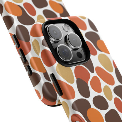 Phone Case — Retro Pebble Pattern in Warm Autumn Colors