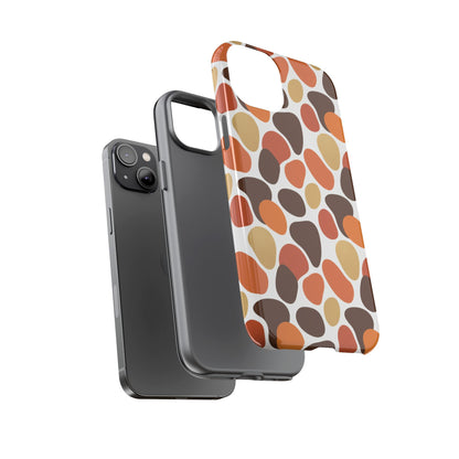 Phone Case — Retro Pebble Pattern in Warm Autumn Colors