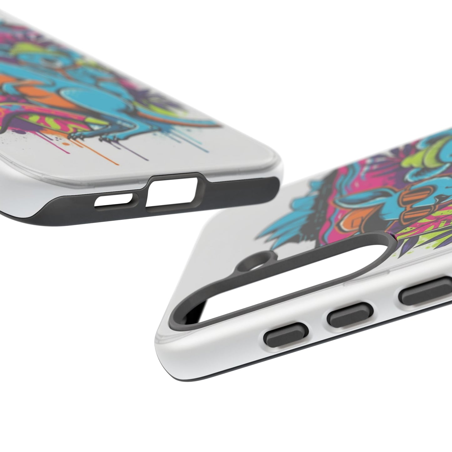 Kangaroo & Koala Surf Phone Case — Retro Neon Beach Art Tough Case