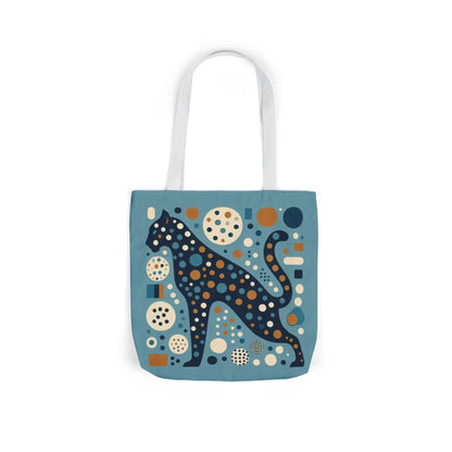 Leopard Canvas Tote — Retro Dot Pattern Eco Bag