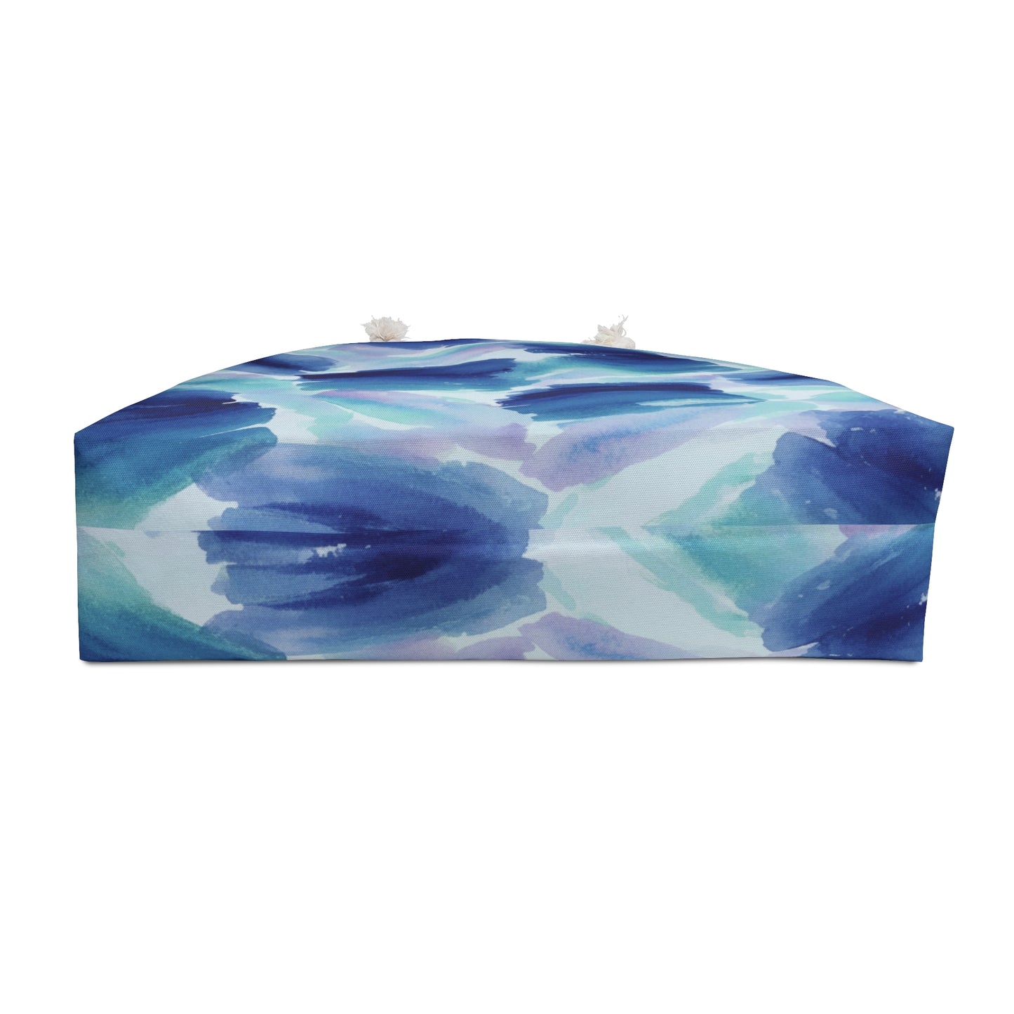 Blue Watercolor Brushstroke Weekender Bag — Beach Tote for Travel & Getaways