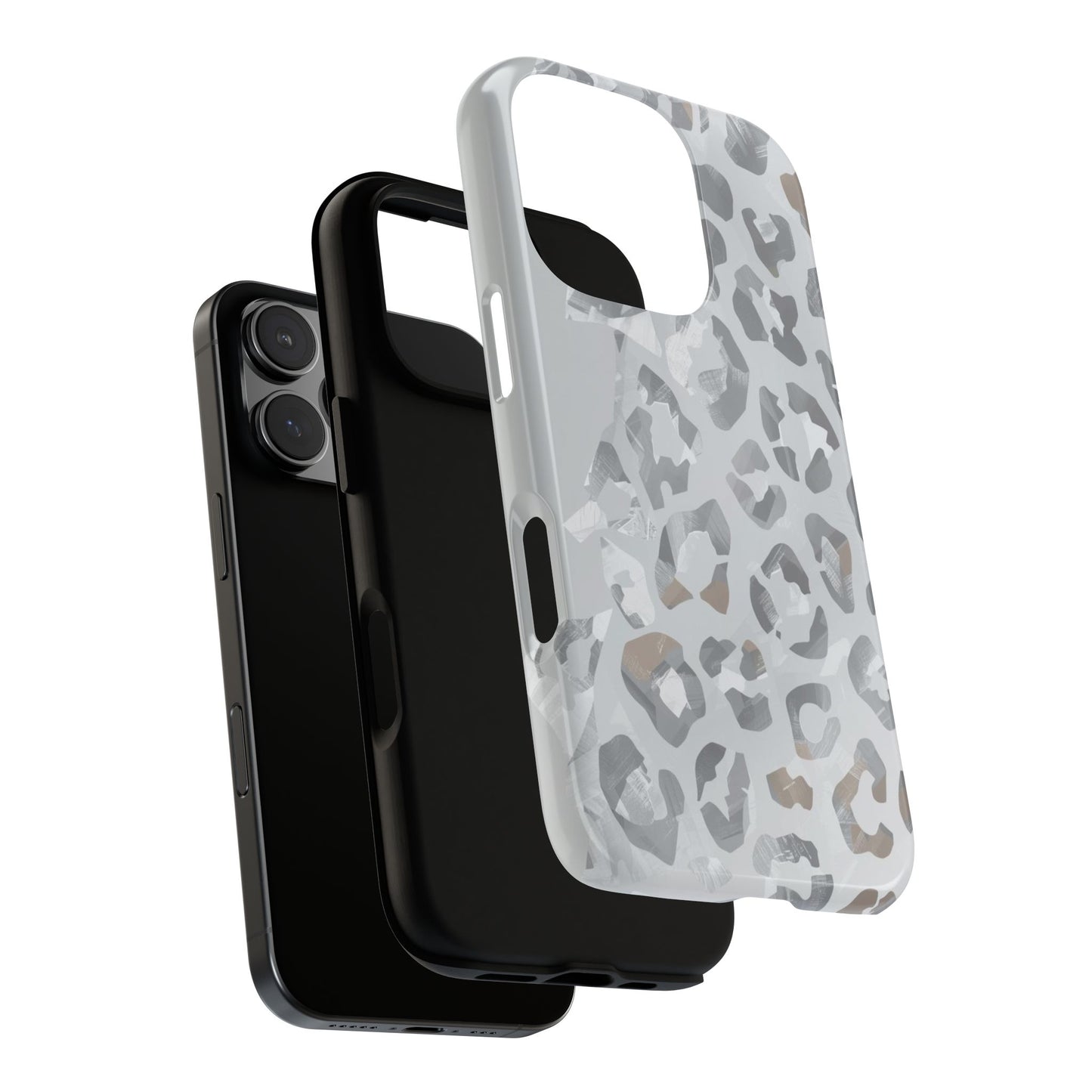 Silver Leopard Tough Phone Case