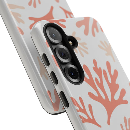 Coral Reef Pattern Tough Phone Case — Pink Beachy Protective Cover