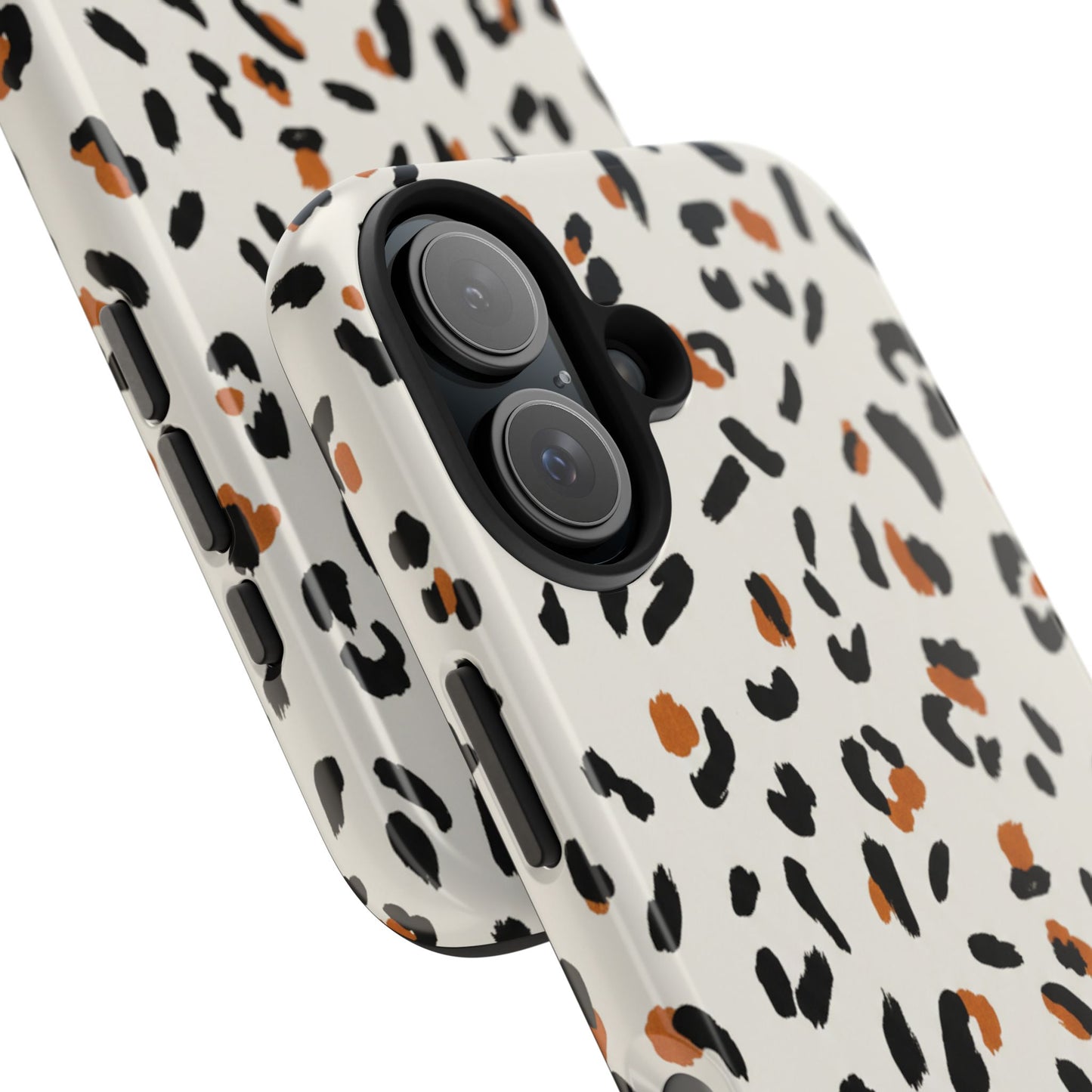 Leopard Print Tough Phone Case — Stylish Protective iPhone Cover